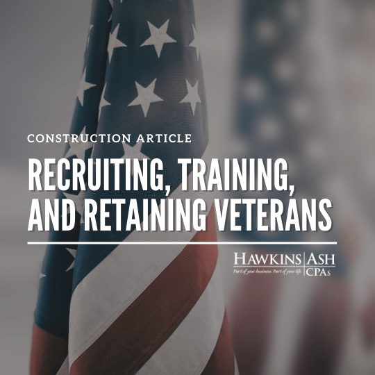 Recruiting, Training, and Retaining Veterans